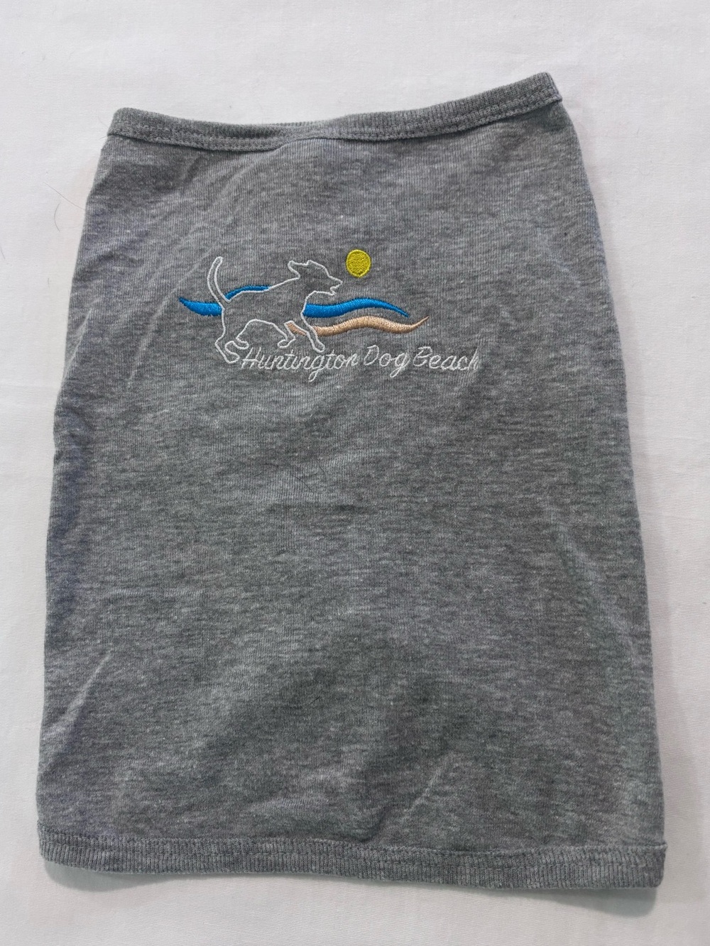 Huntington Dog Beach Dog Tank Top Shirt Pet Puppy Clothes Grey Size Large